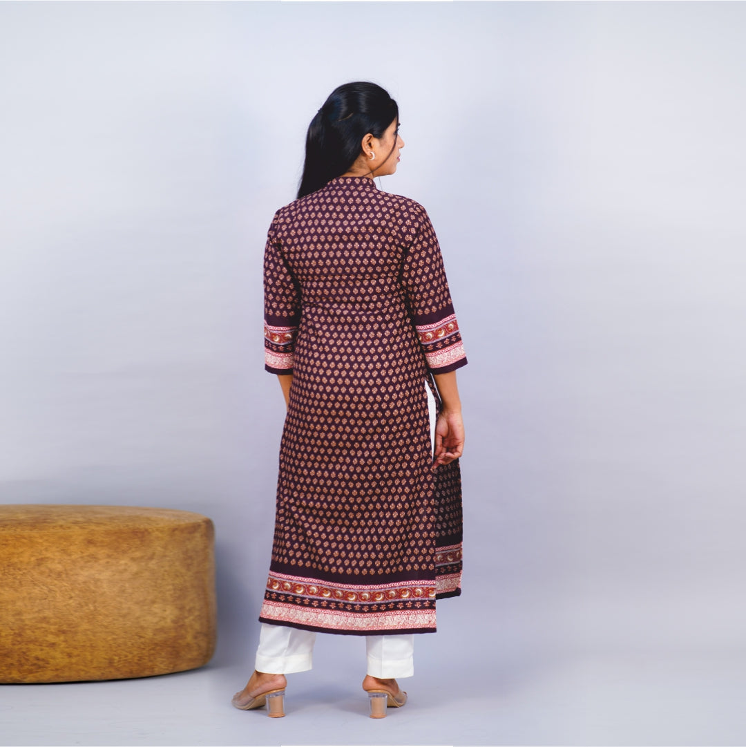 Kurti Stand Collar Fabric Ryon