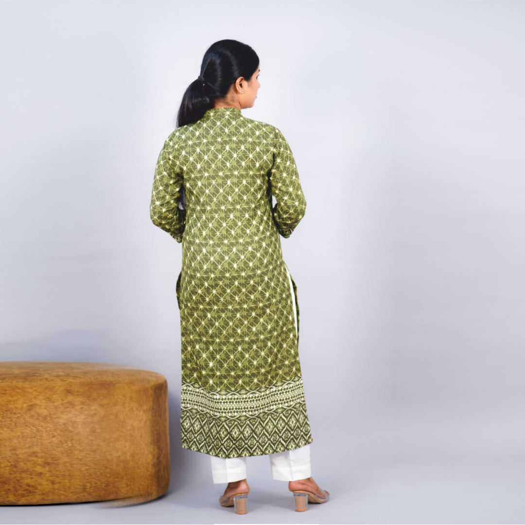 Kurti Stand Collar Fabric Ryon