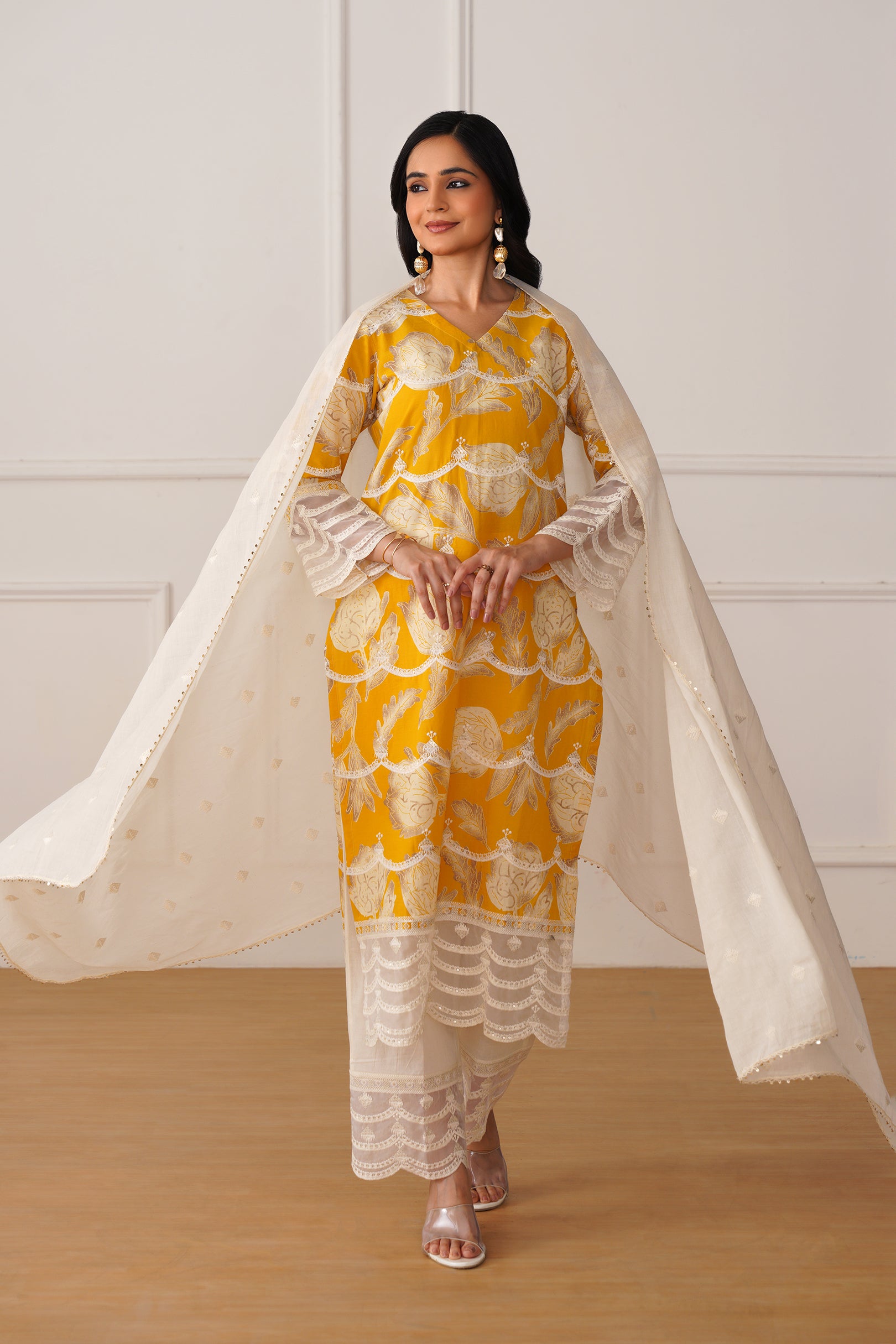 Cambric Suit Set with Dupatta