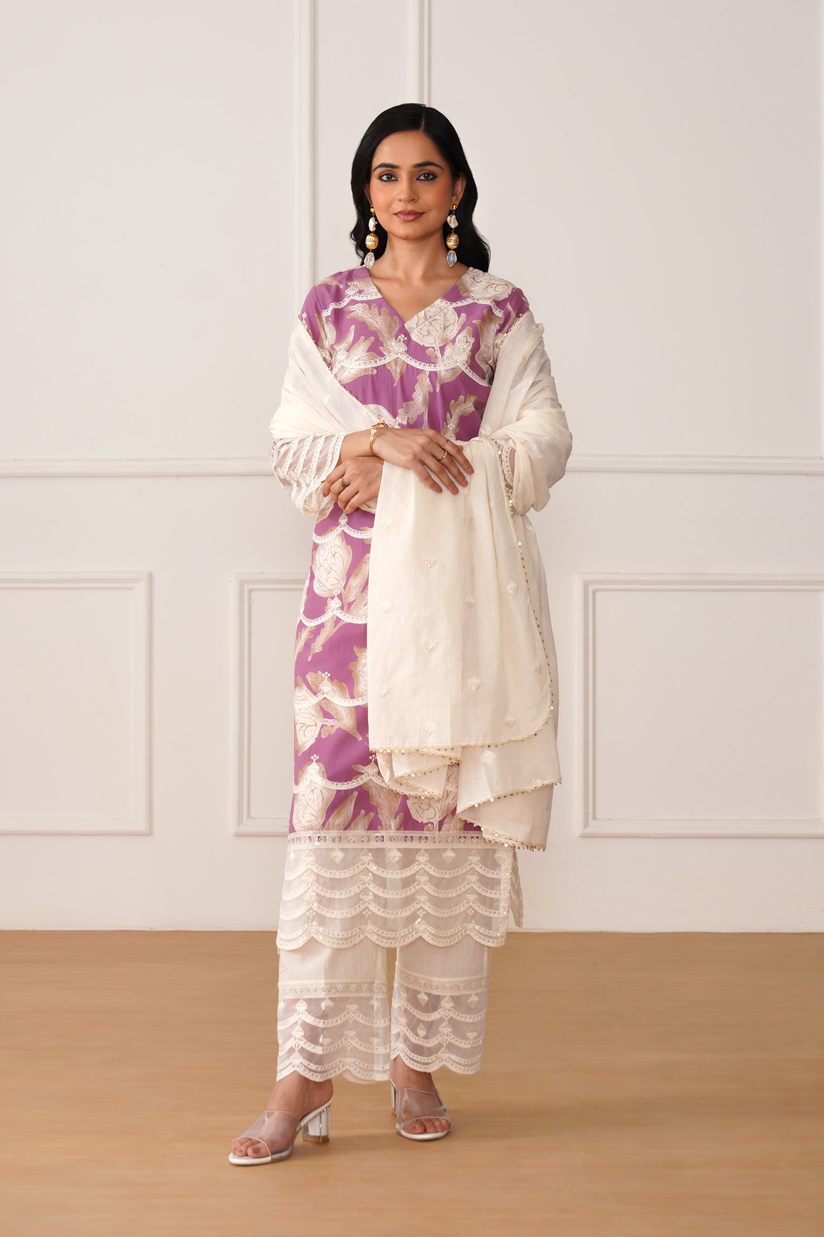Cambric Suit Set with Dupatta