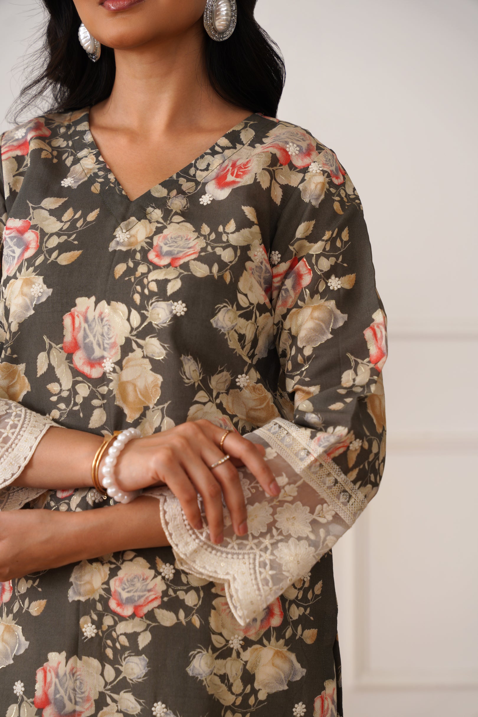 Cambric Suit Set with Dupatta
