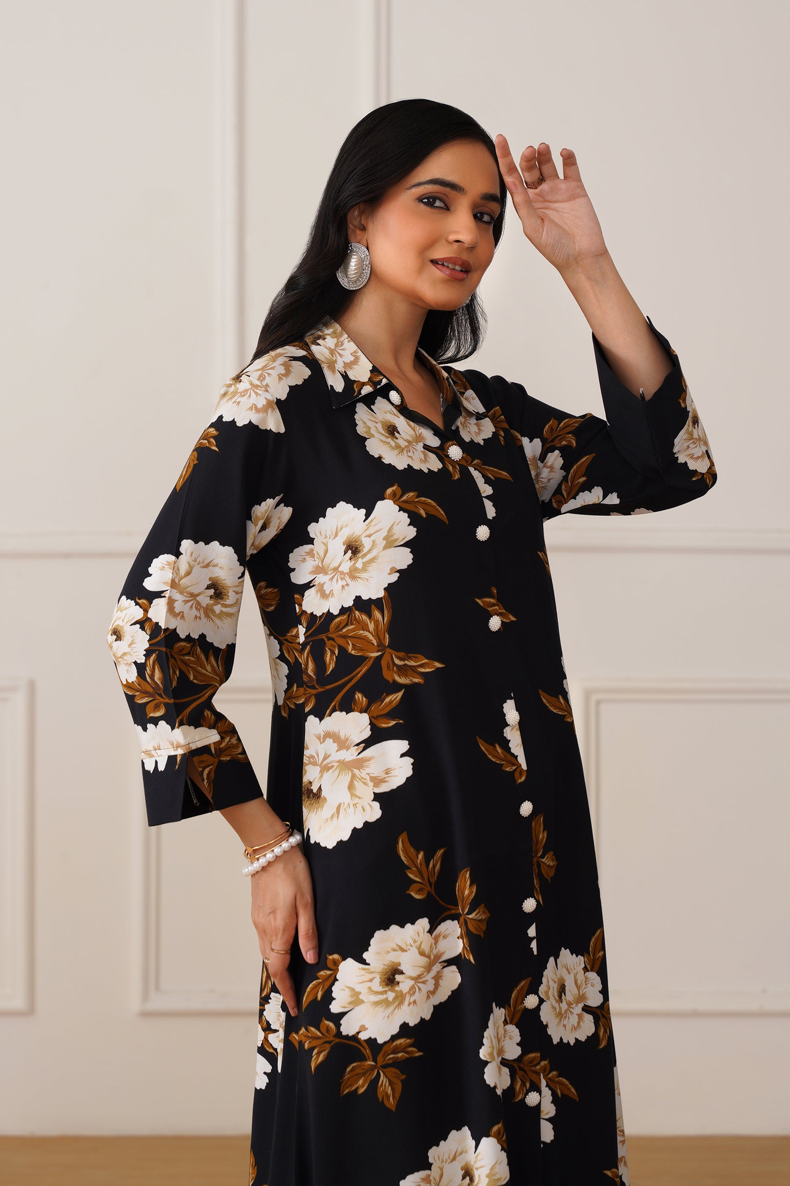 Modal Rayon Shirt Collar Kurti