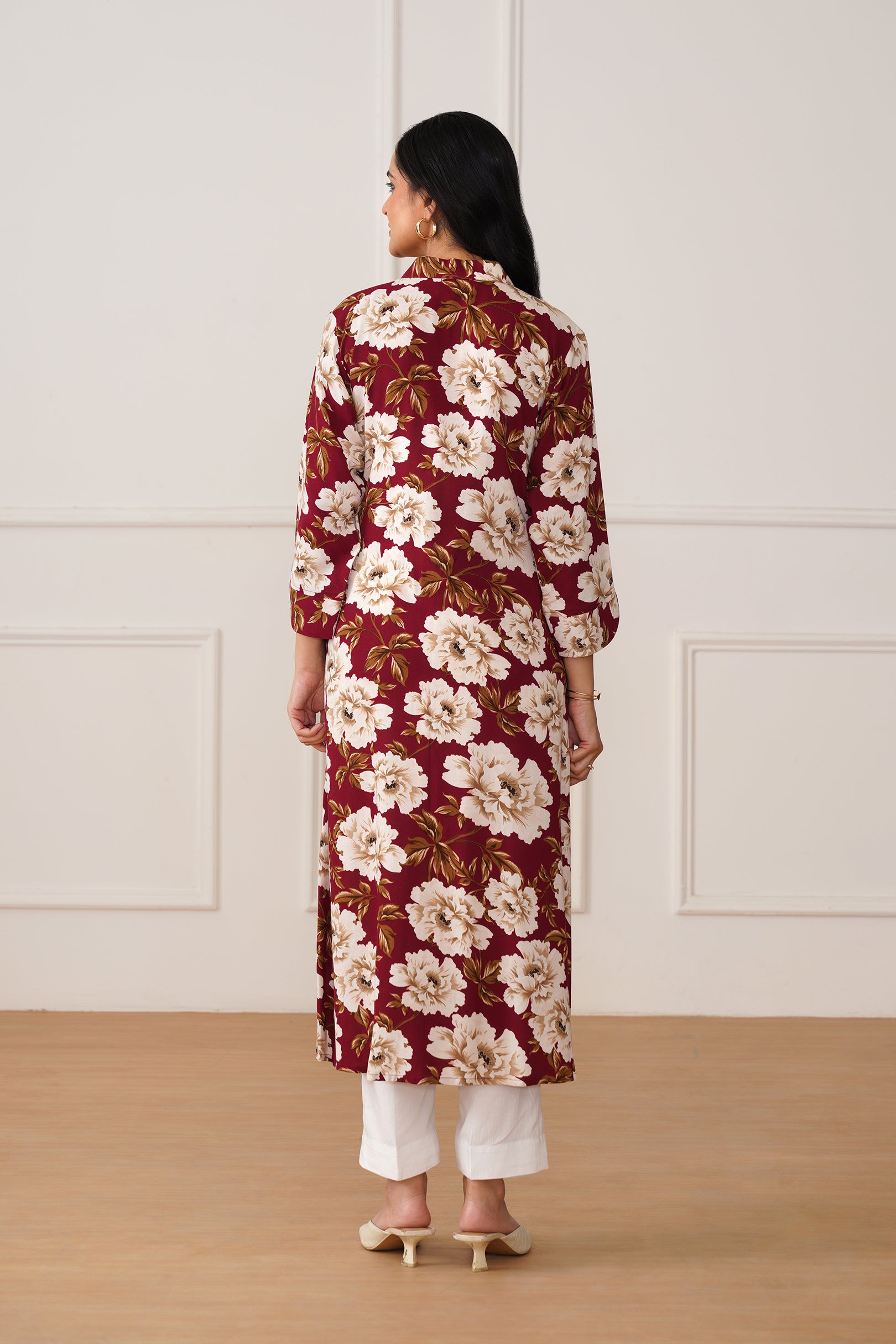 Modal Rayon Shirt Collar Kurti