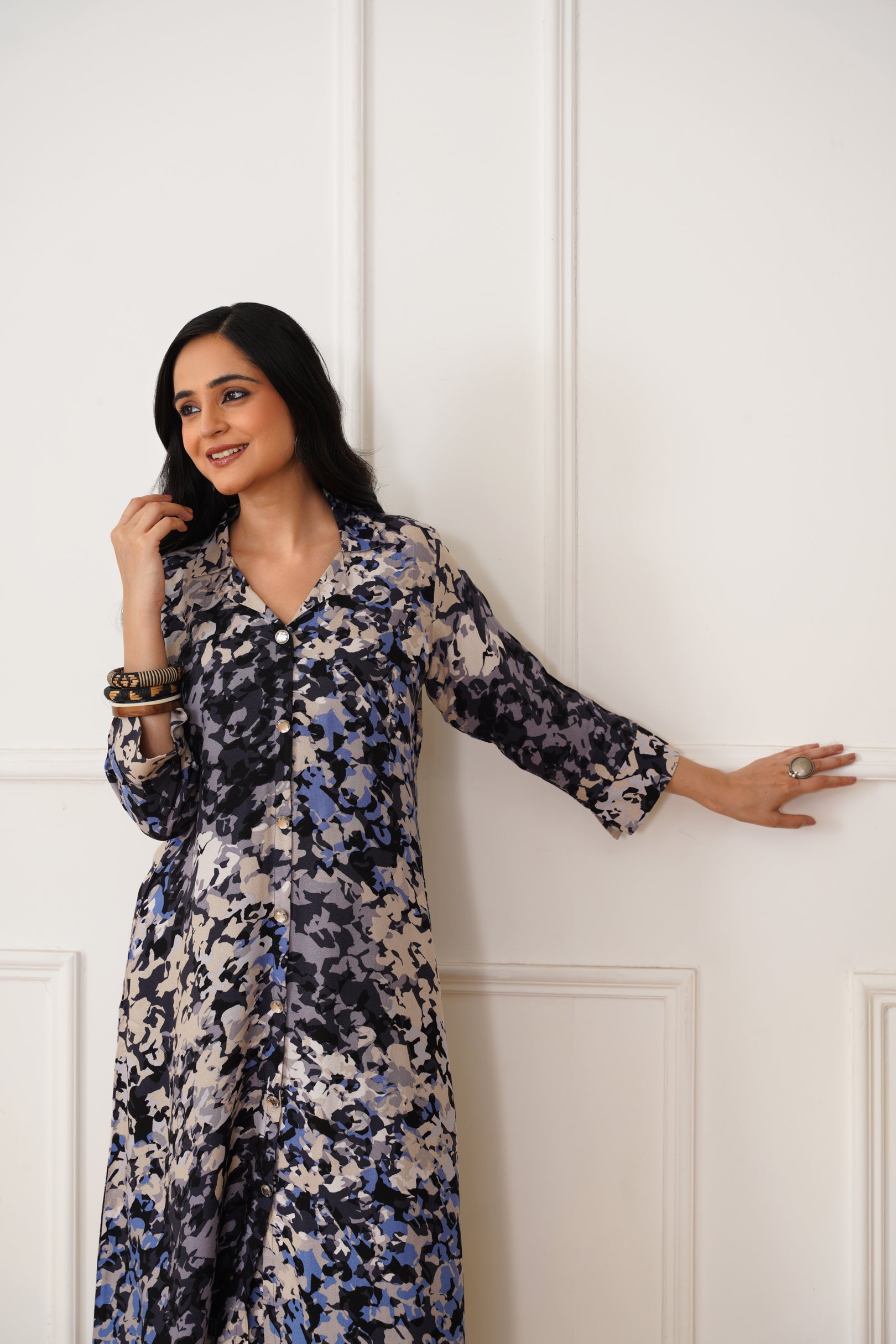 Elegant Kurti Set with Chinese Collar