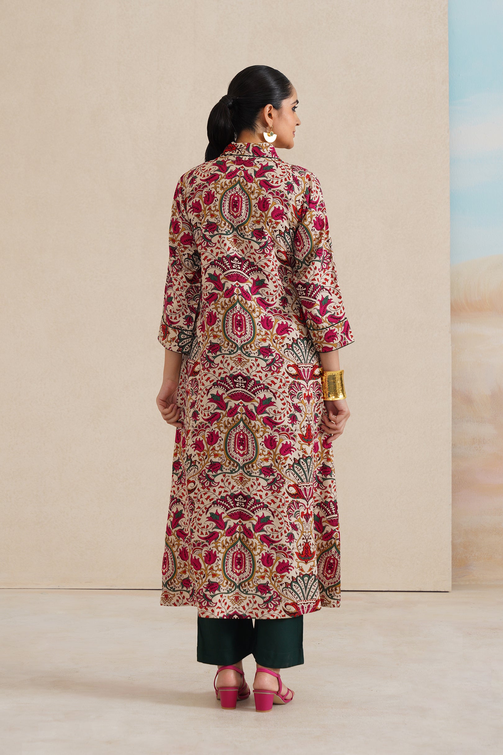 Kurti Coat Collar Fabric Modal Rayon