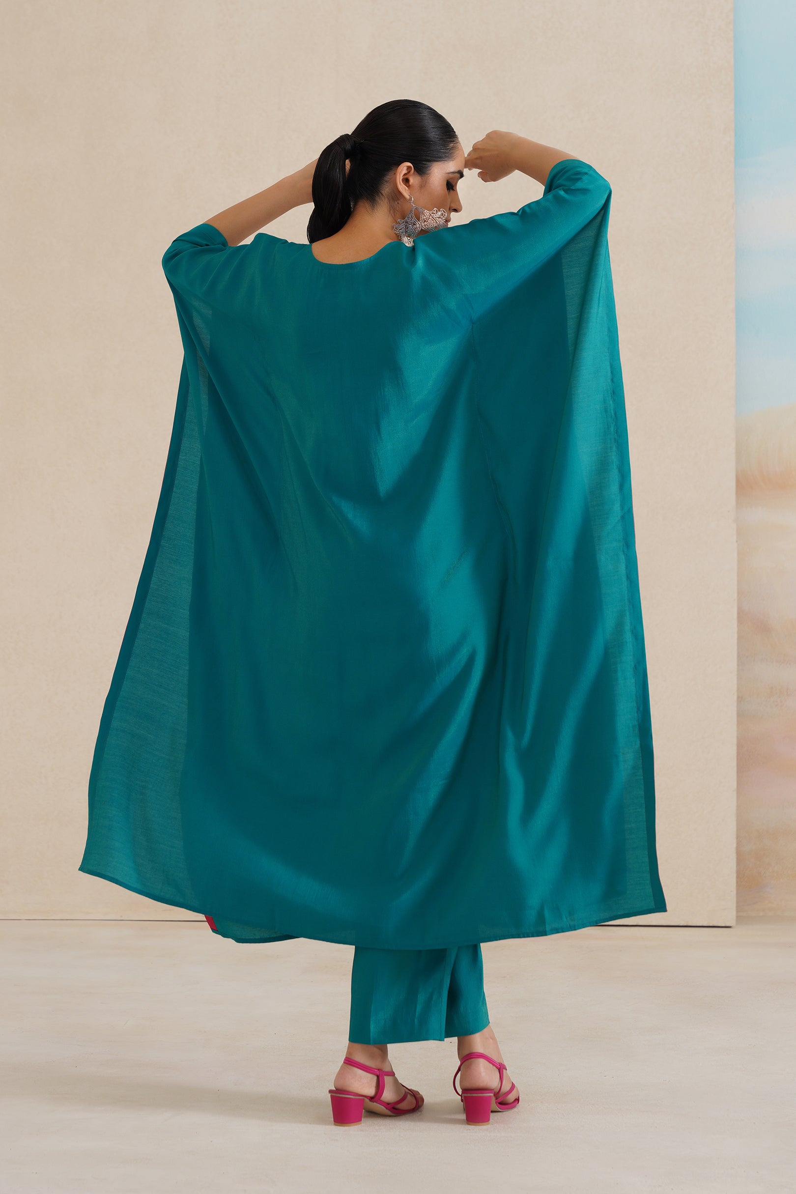 V-Neck Kaftan Set with Pants.