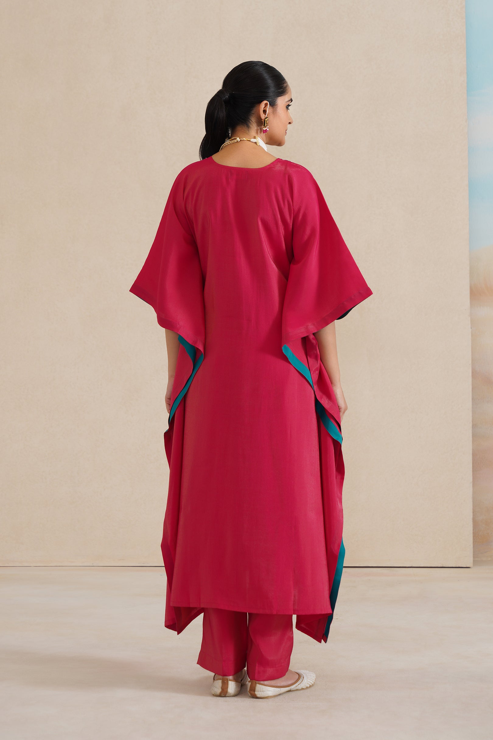 V-Neck Kaftan Set with Pants.