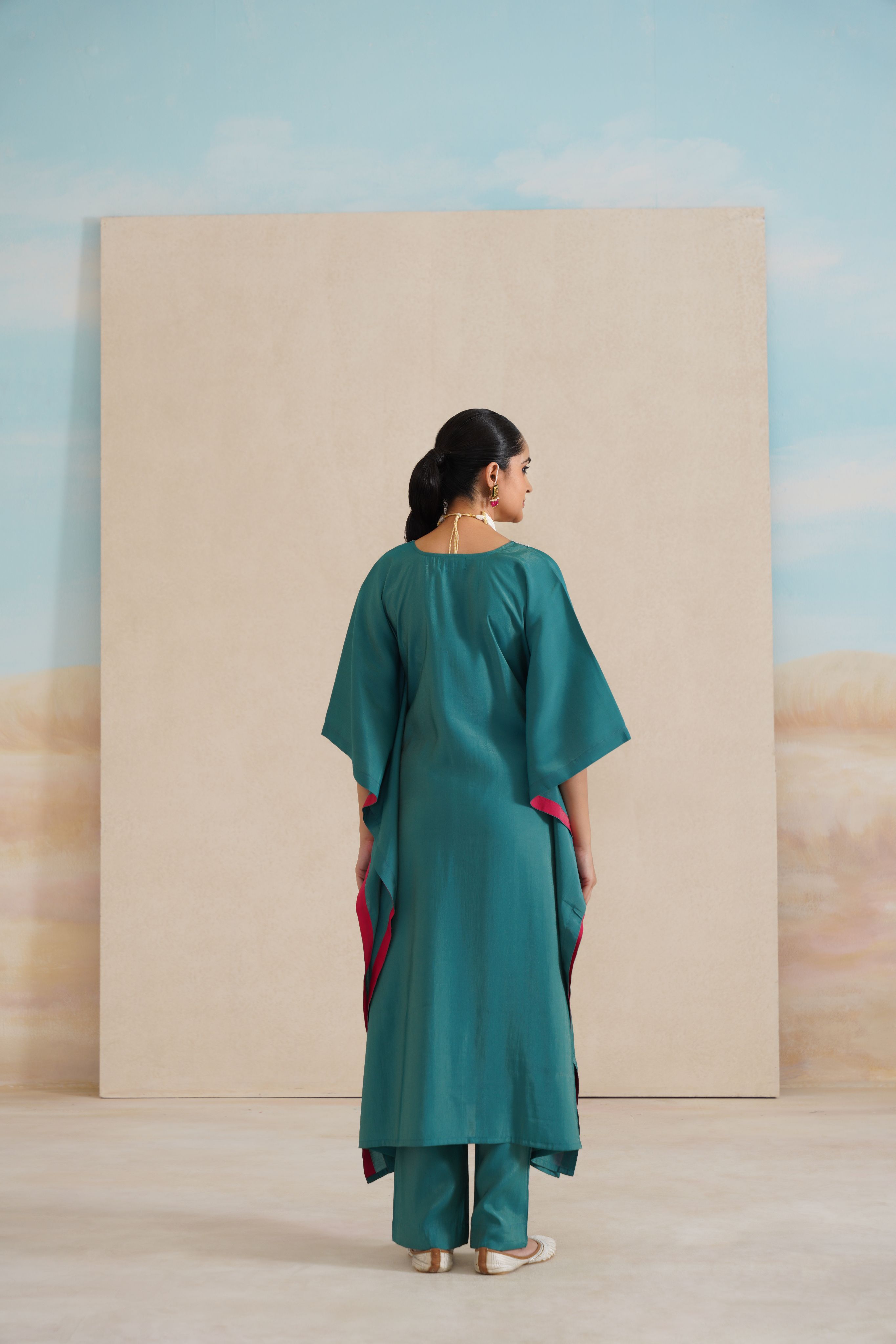 V-Neck Kaftan Set with Pants.