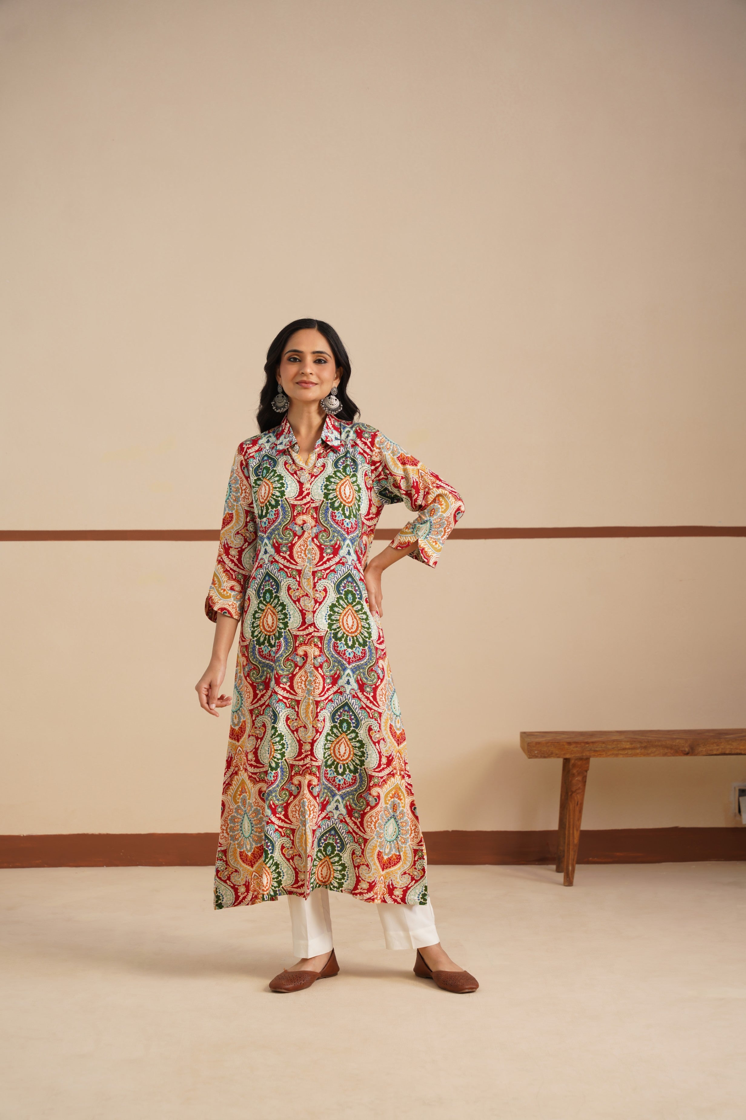 Kurti Shirt Collar fabric Modal Ryon