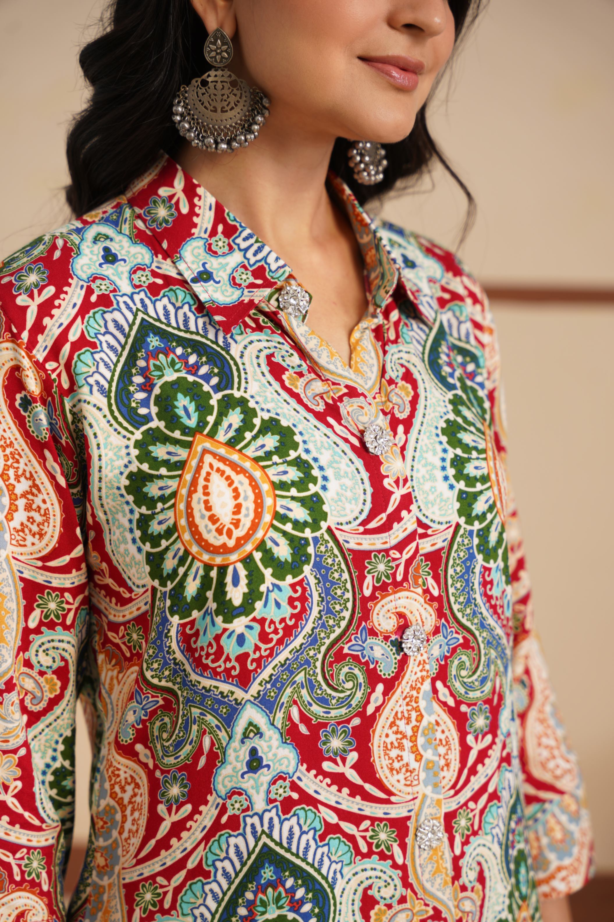 Kurti Shirt Collar fabric Modal Ryon