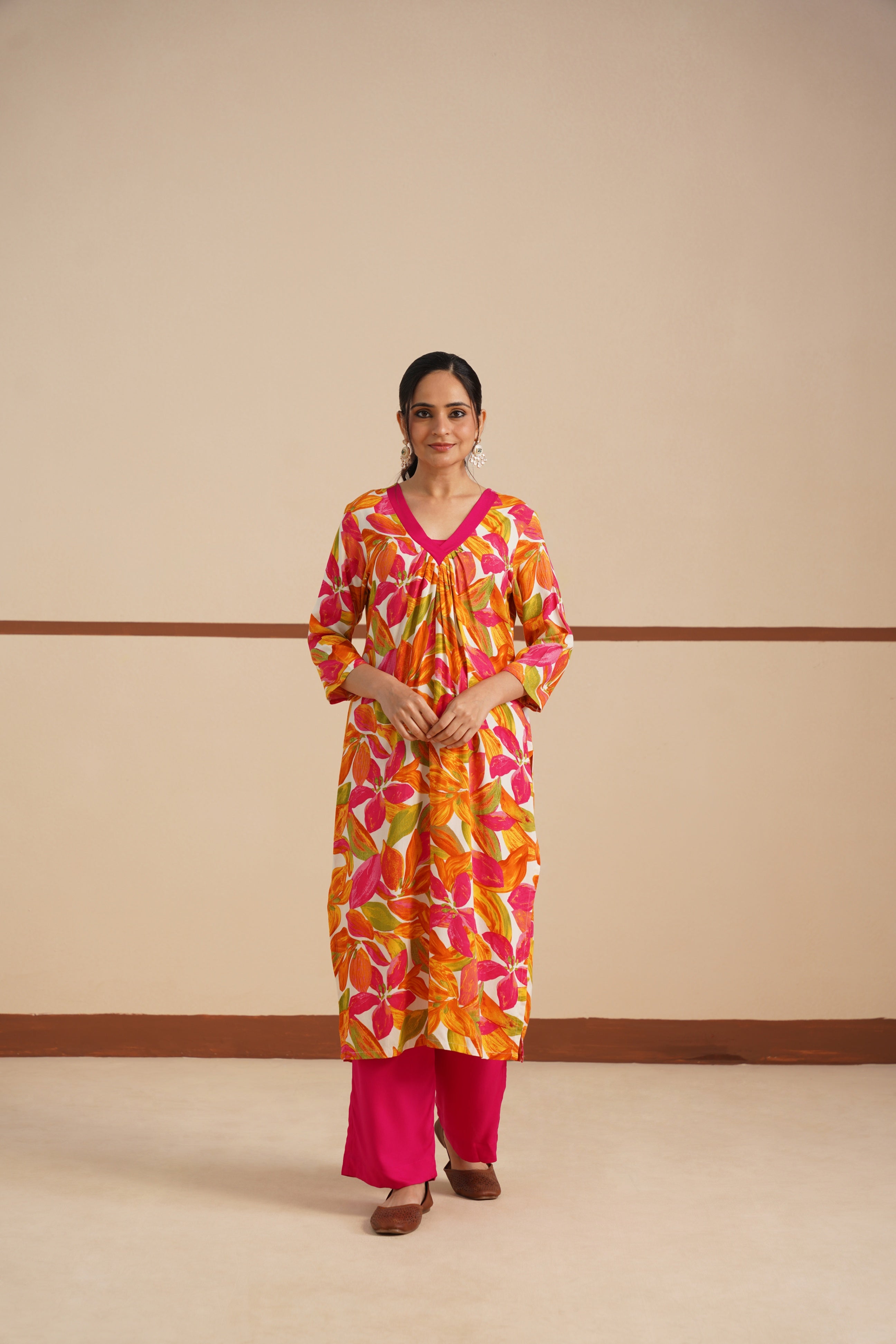 Kurti V-Neck Fabric Ryon