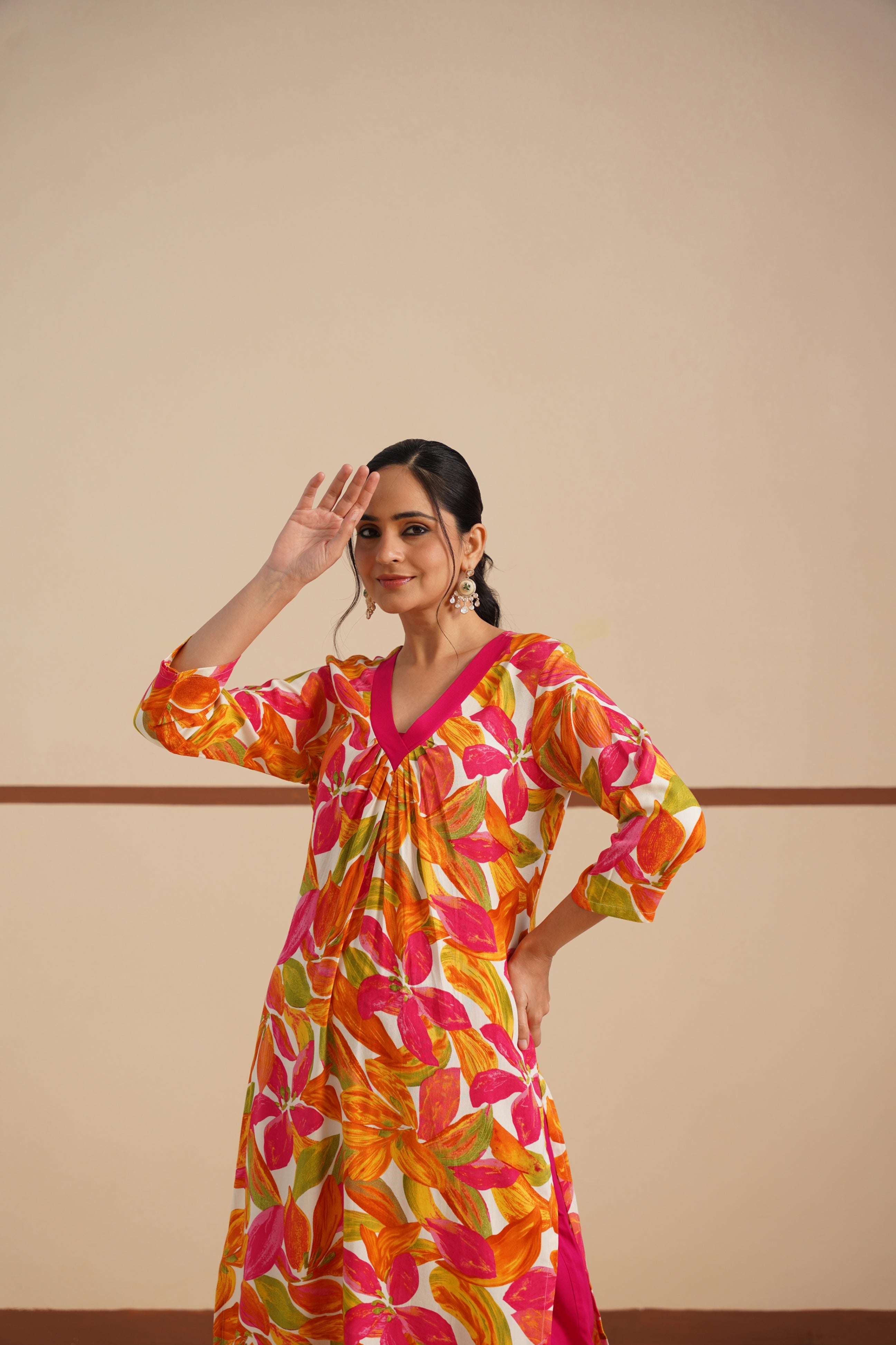 Kurti V-Neck Fabric Ryon