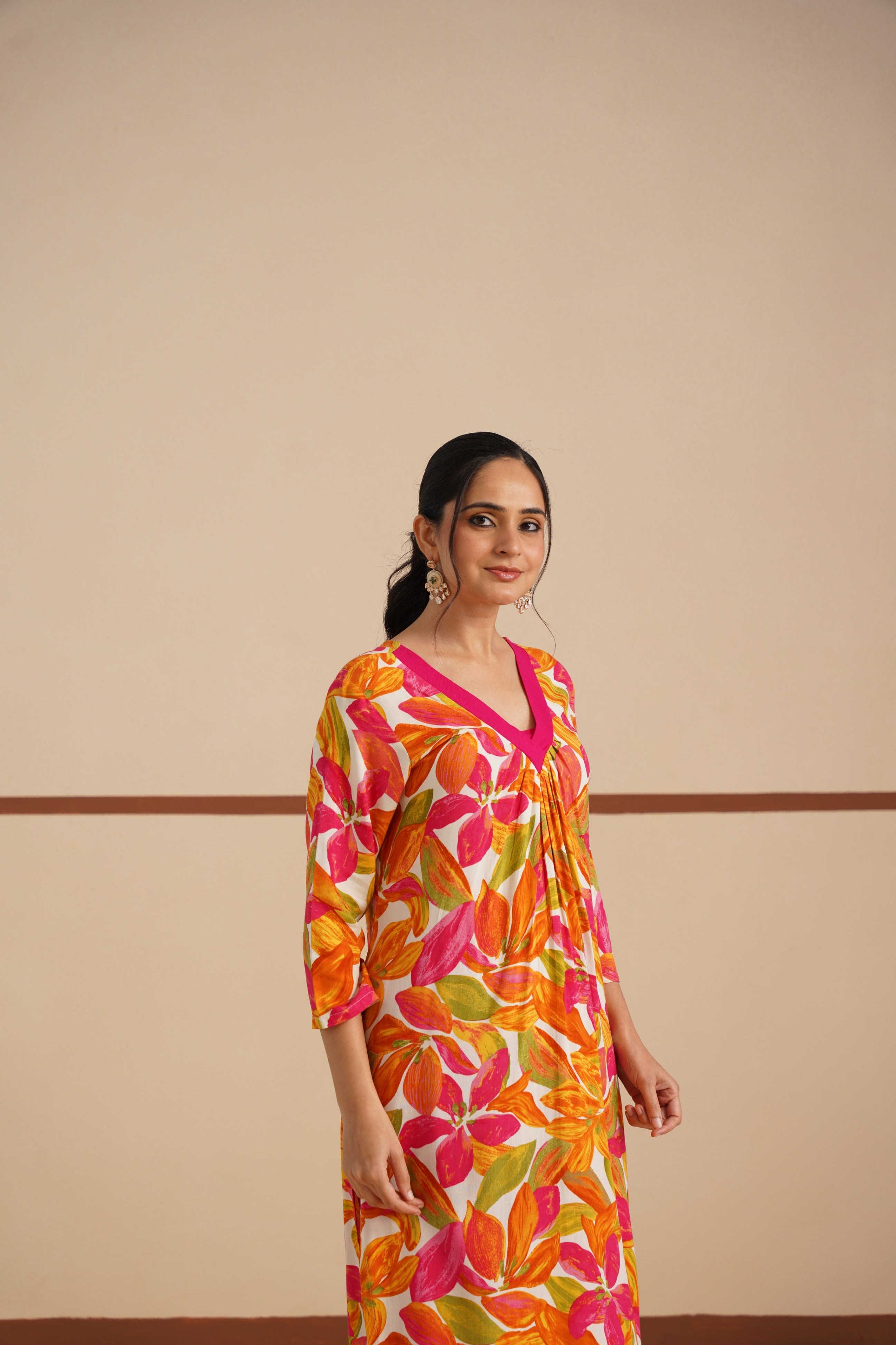 Kurti V-Neck Fabric Ryon