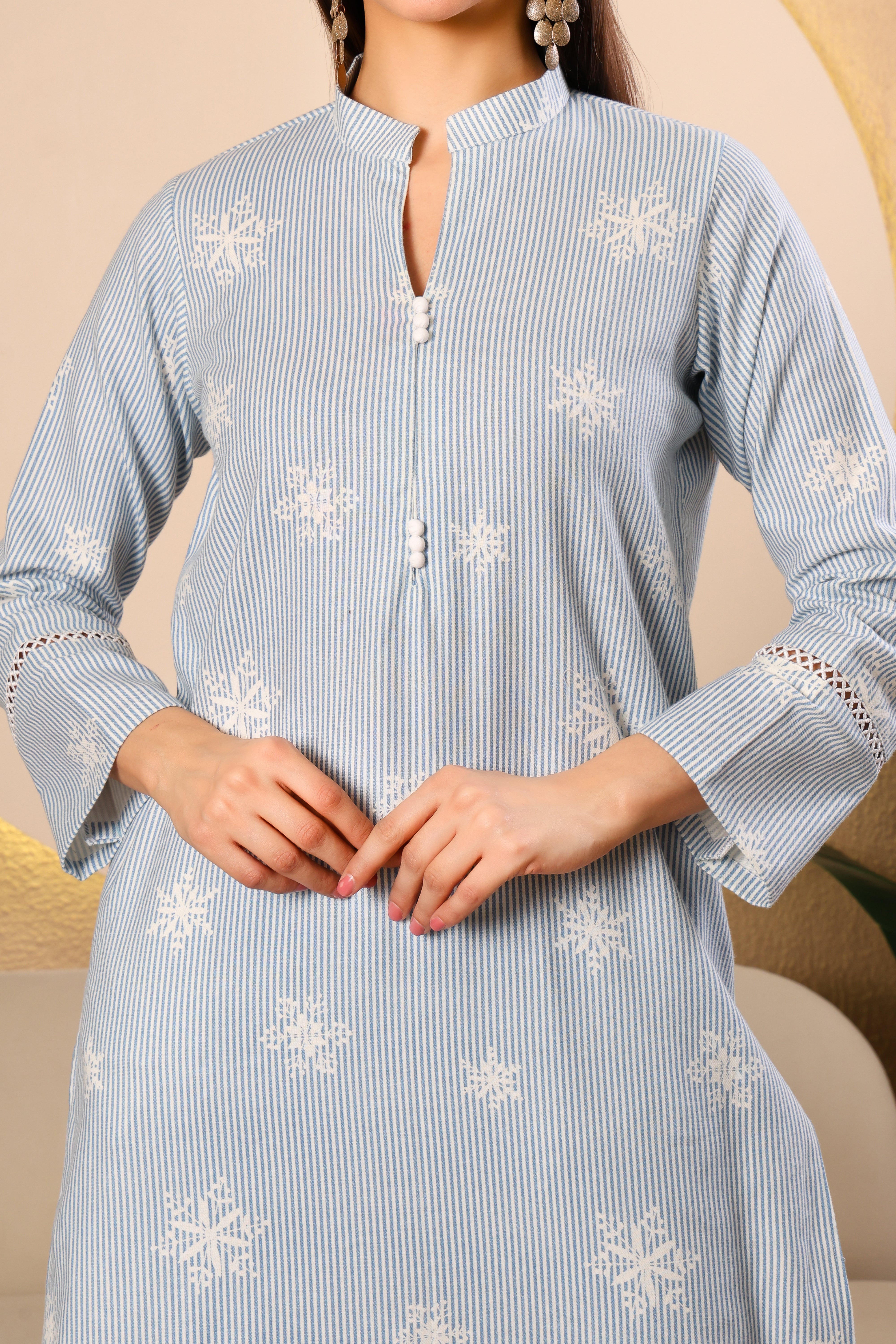 Classic Pashmina Printed Kurta Set