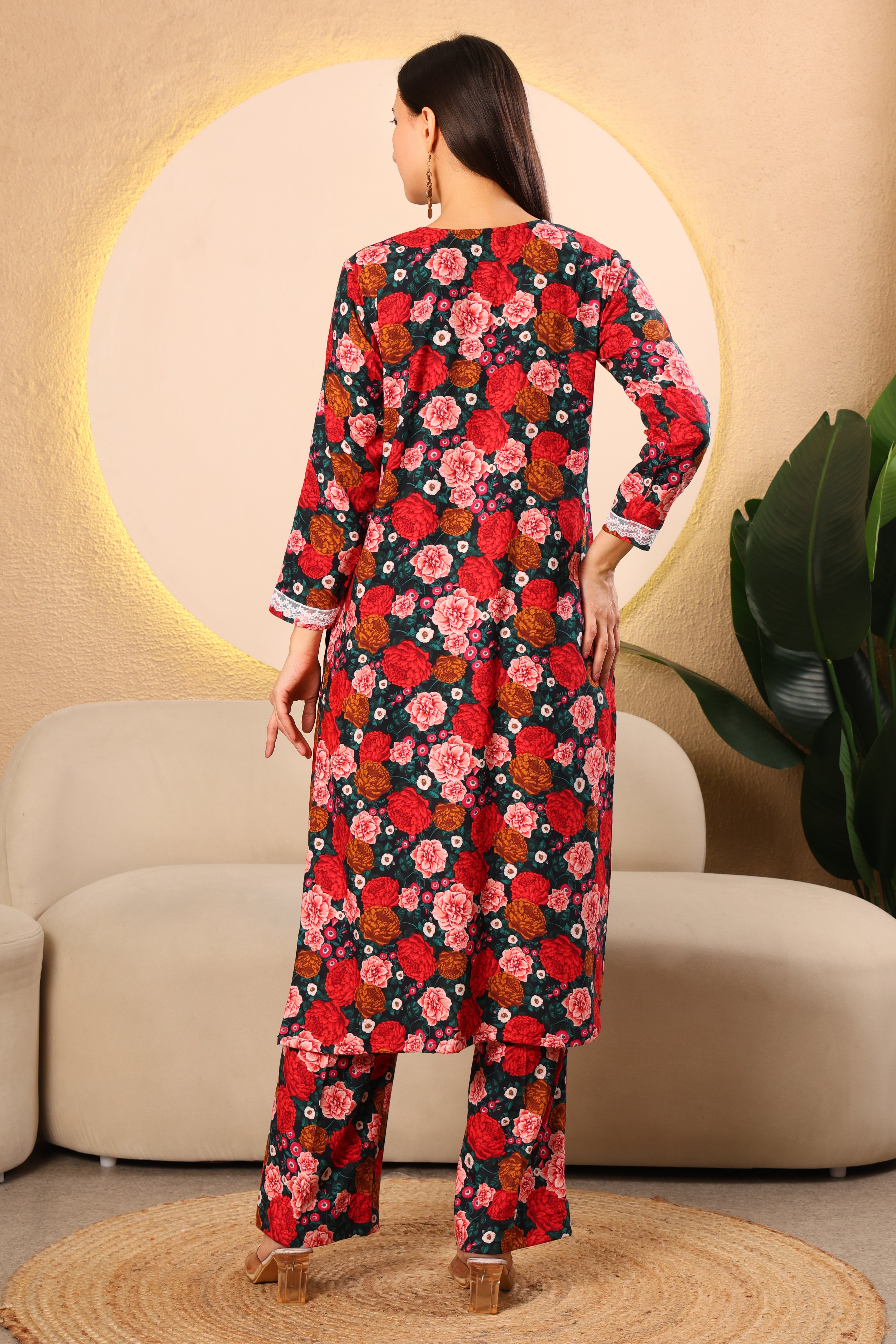 Elegant Pashmina Printed Kurta Set
