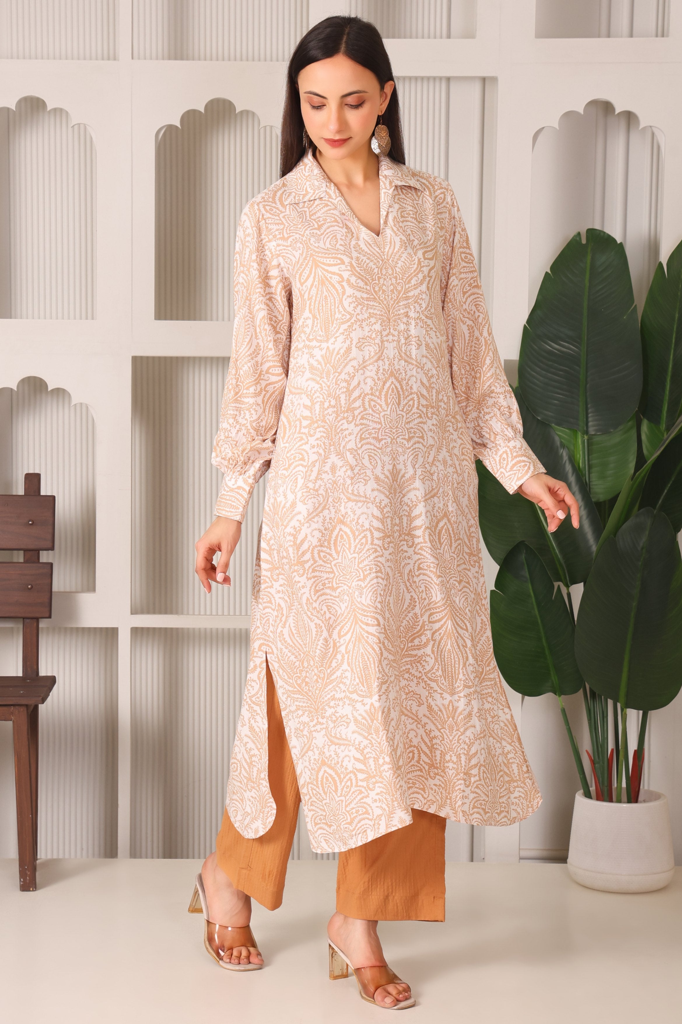 Trendy Printed Rayon Kurta Set