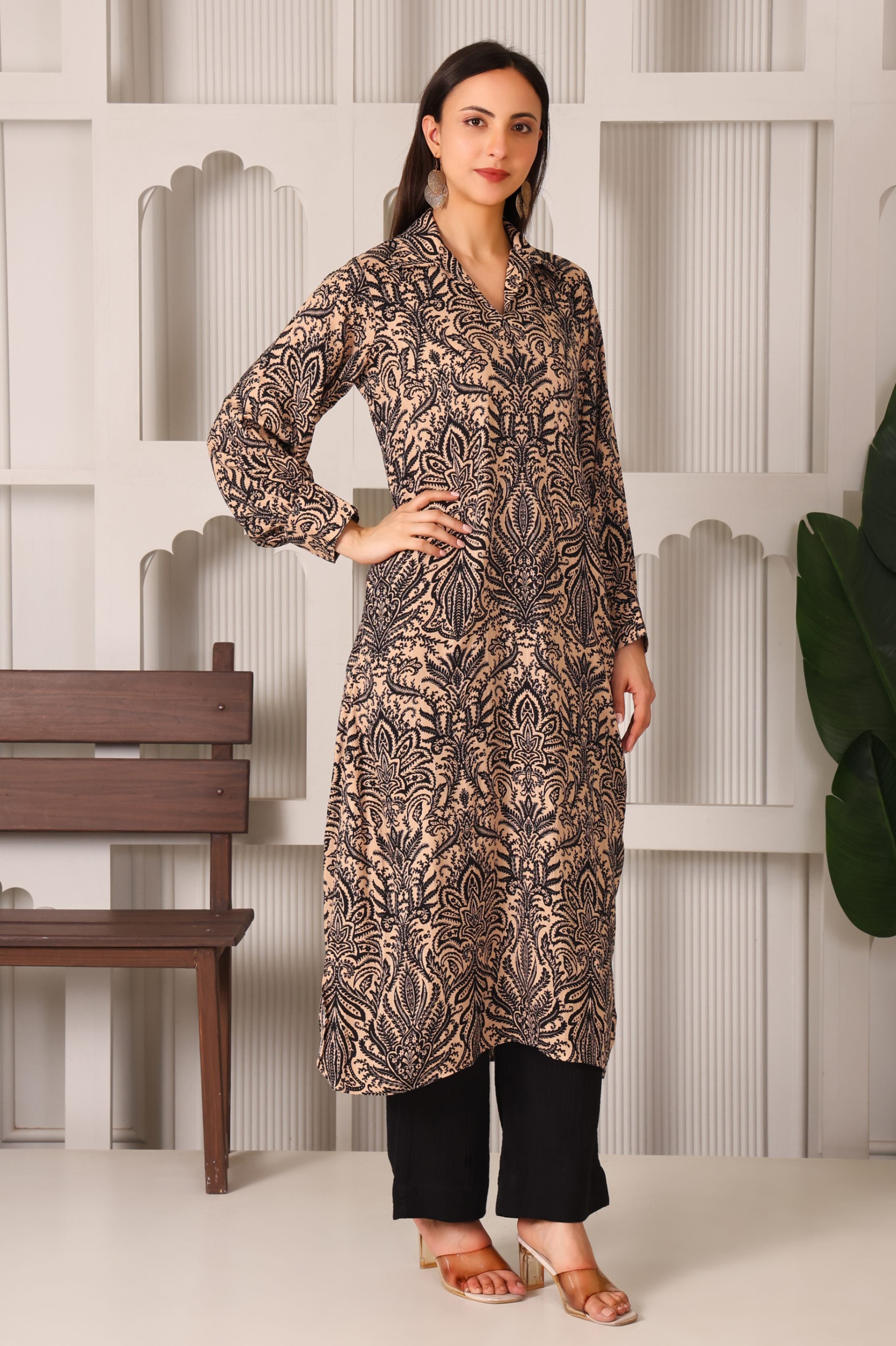 Modern Printed Rayon Kurta Set