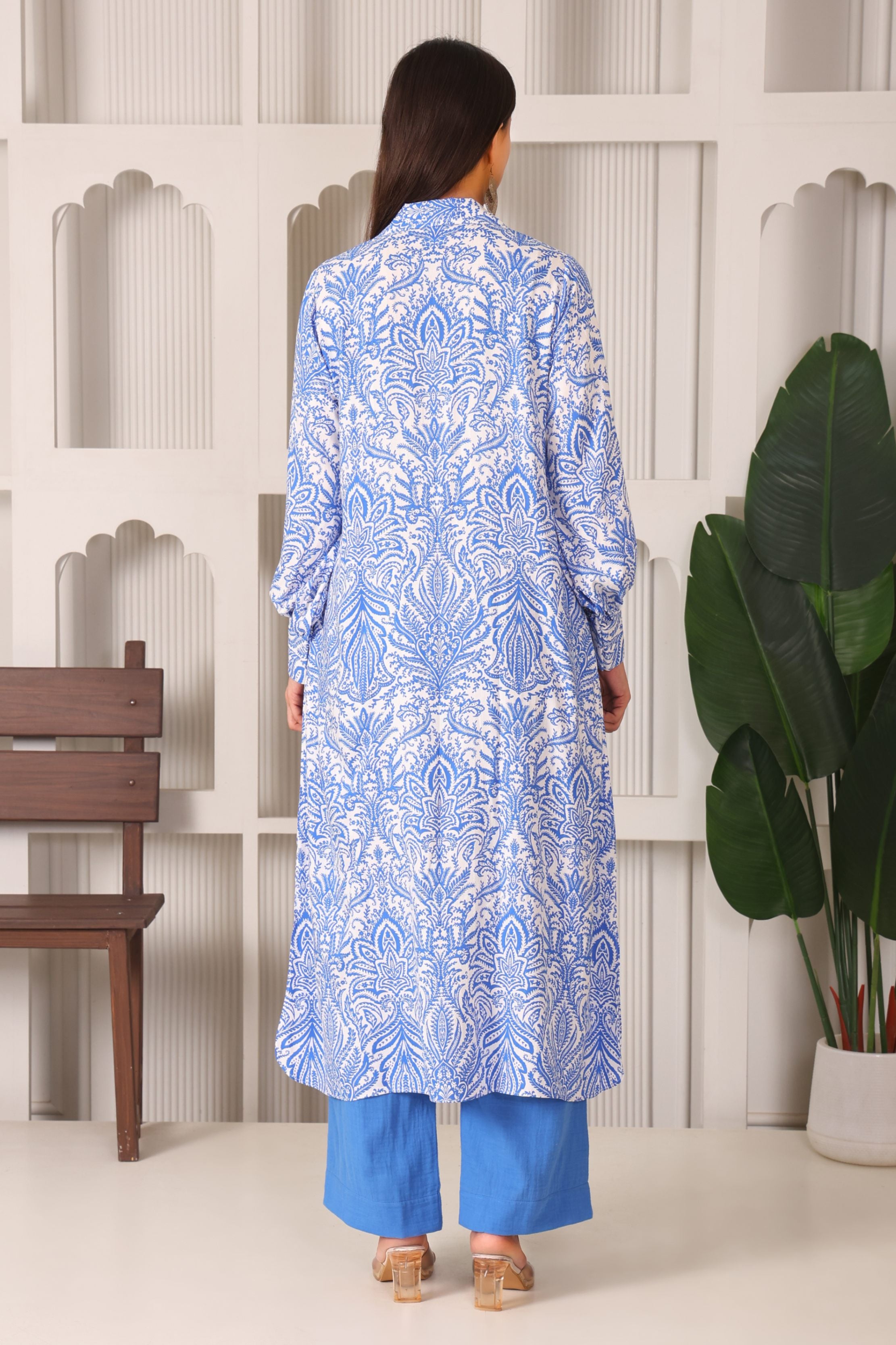 Chic Printed Rayon Kurta Set