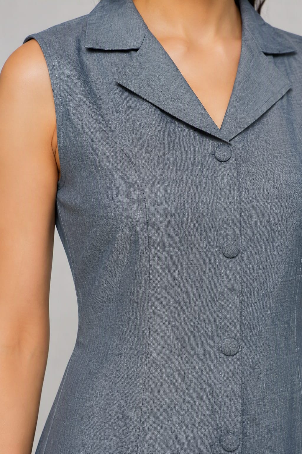Comfortable Denim Midi Dress