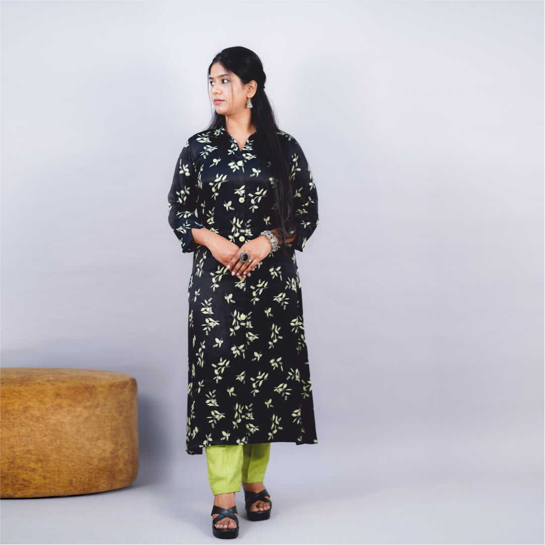Kurti Shirt Collar fabric Modal Satan Ryon