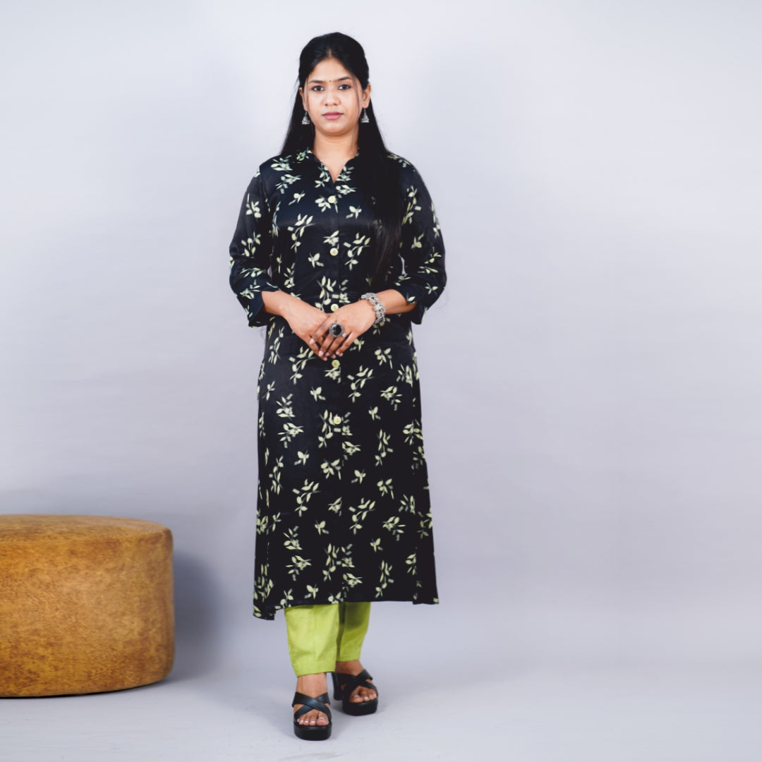 Kurti Shirt Collar fabric Modal Satan Ryon