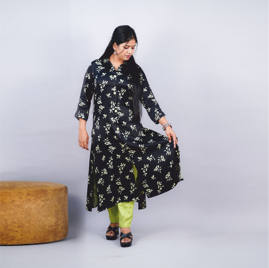 Kurti Shirt Collar fabric Modal Satan Ryon