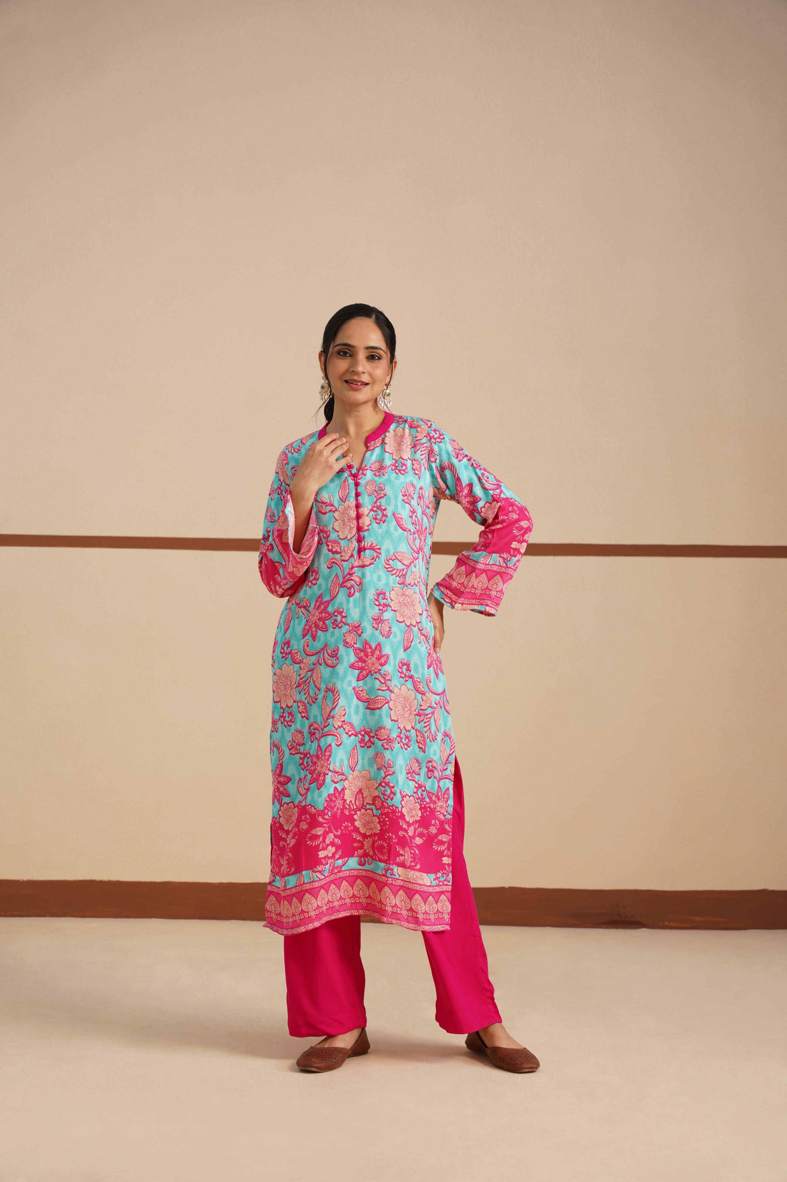 Chinese Collar Dobi Fabric