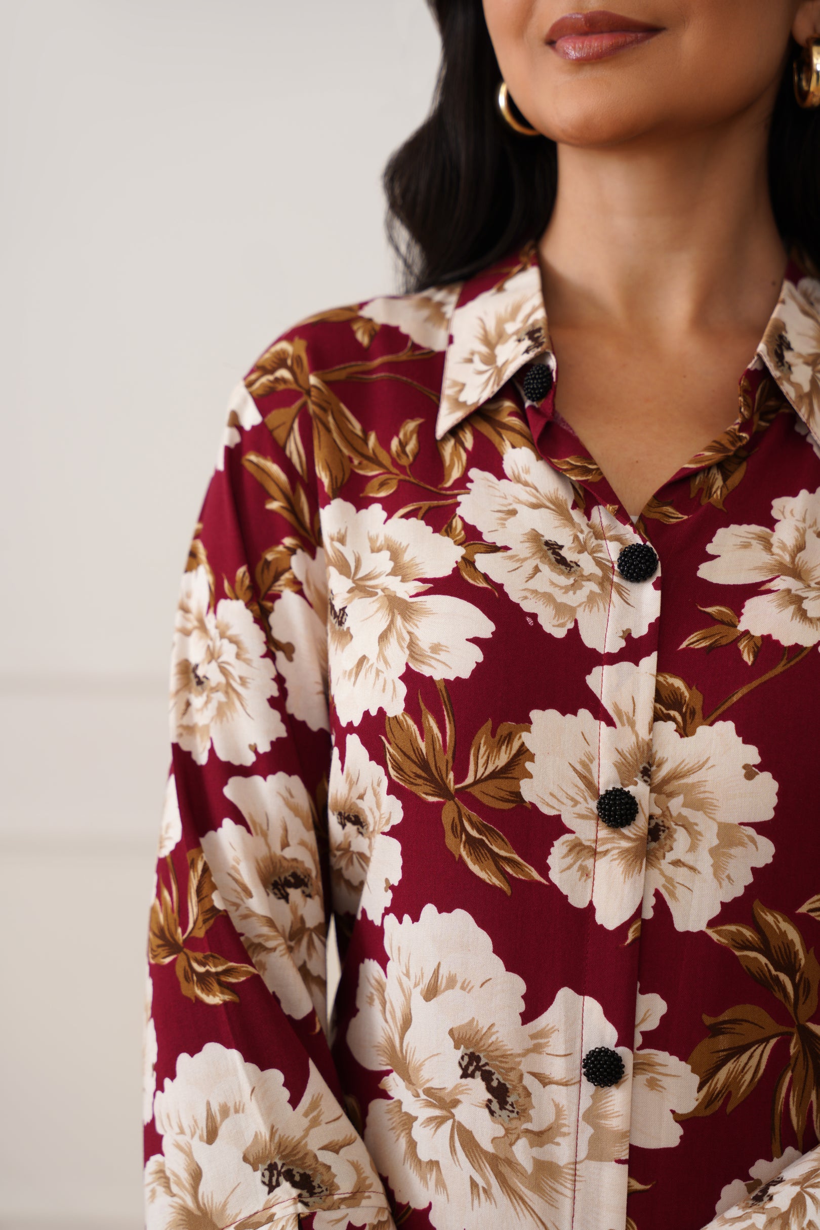 Modal Rayon Shirt Collar Kurti