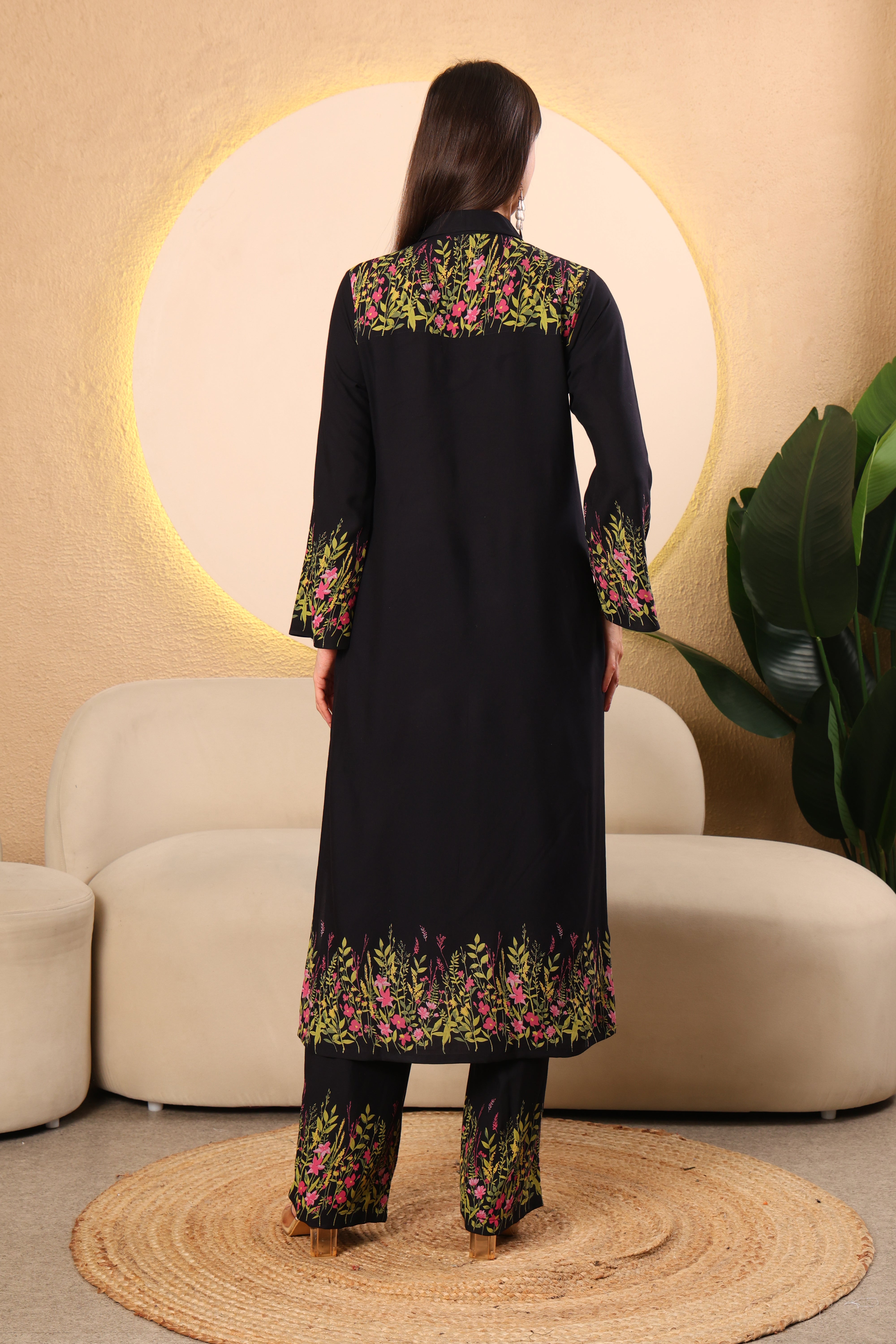 Shirt Collar Kurti Set