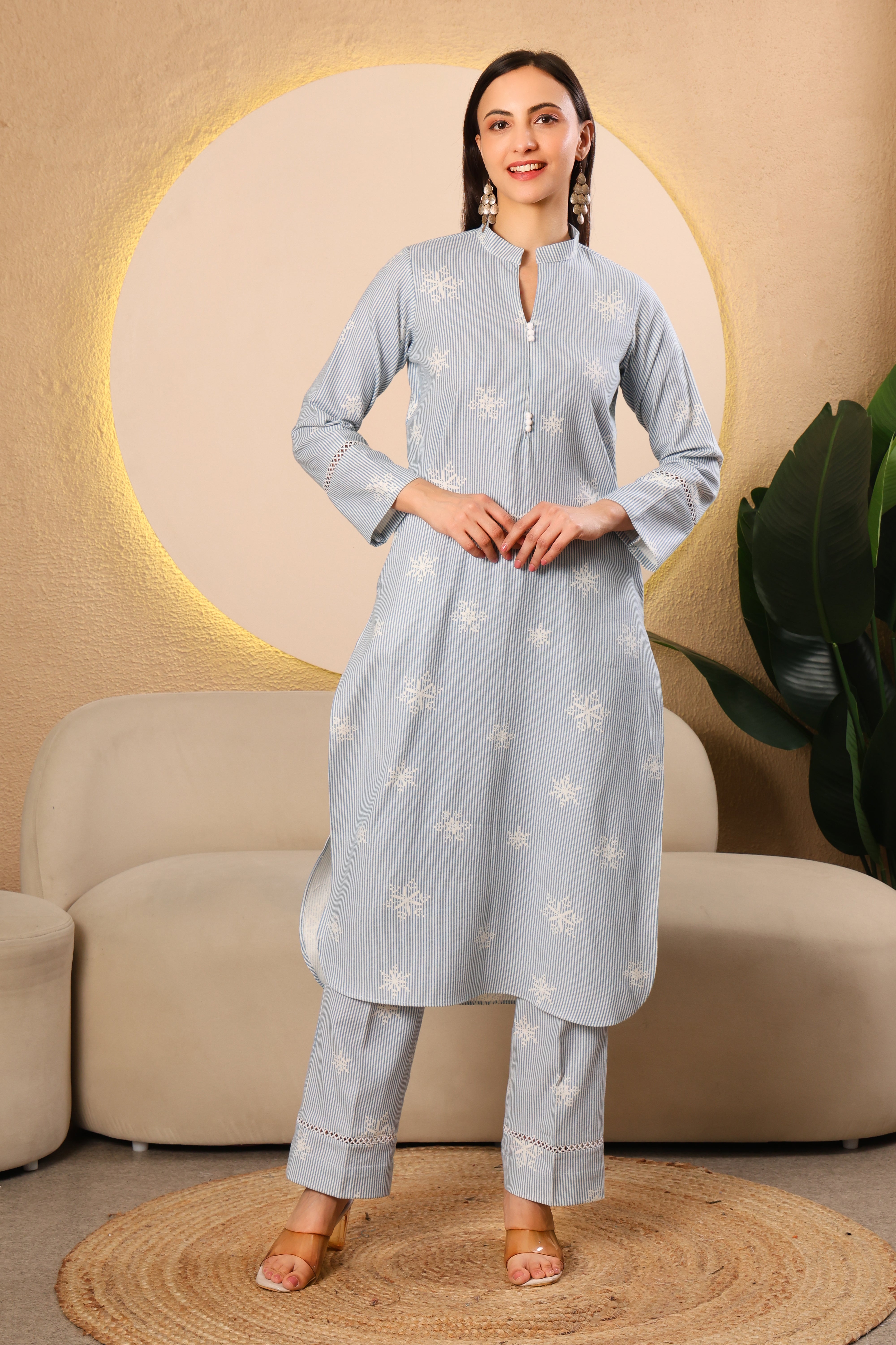 Classic Pashmina Printed Kurta Set
